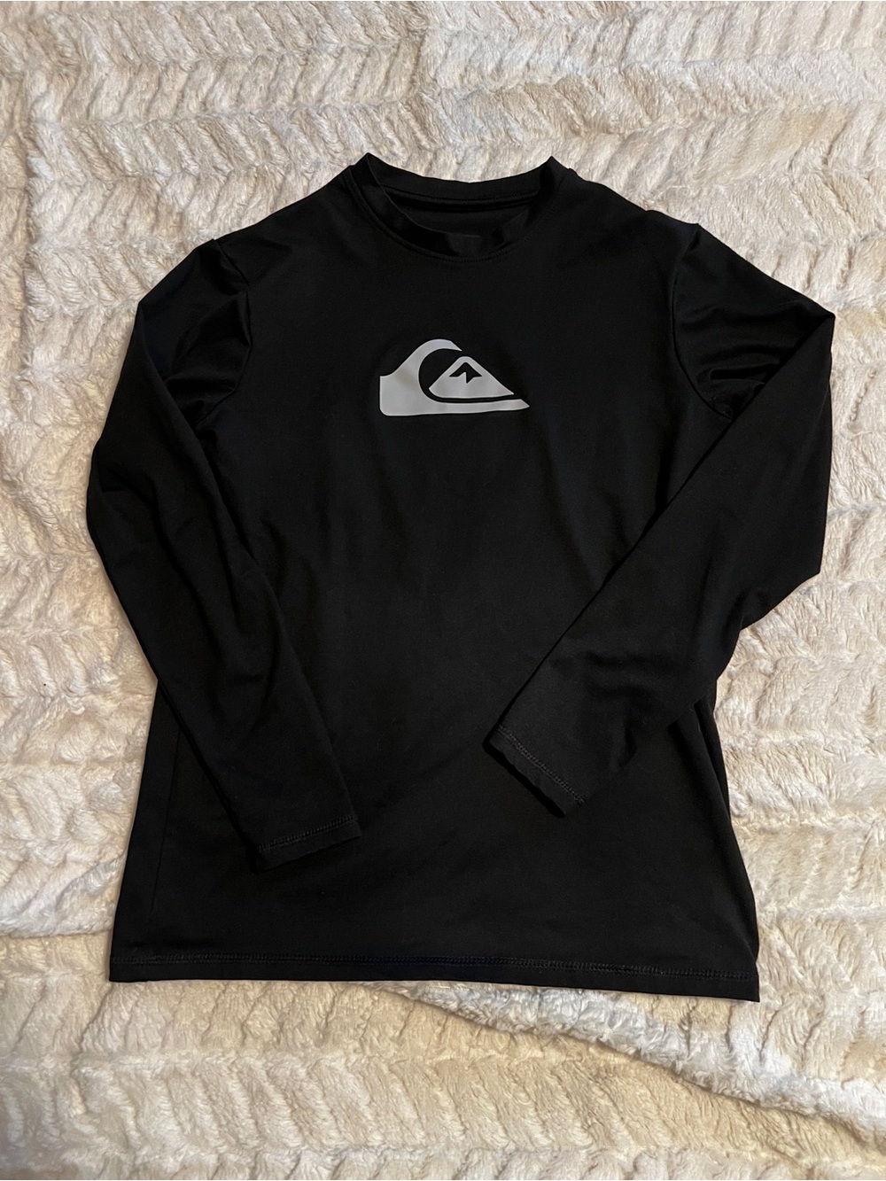 Boys Quiksilver Black Long Sleeve Logo Shirt